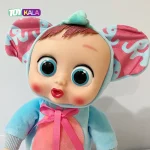 عروسک دختر موزیکال کرایبیبی آبی 30 سانتیمتر