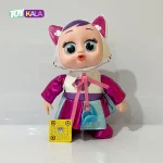 عروسک دختر موزیکال کرایبیبی بنفش 30 سانتیمتر