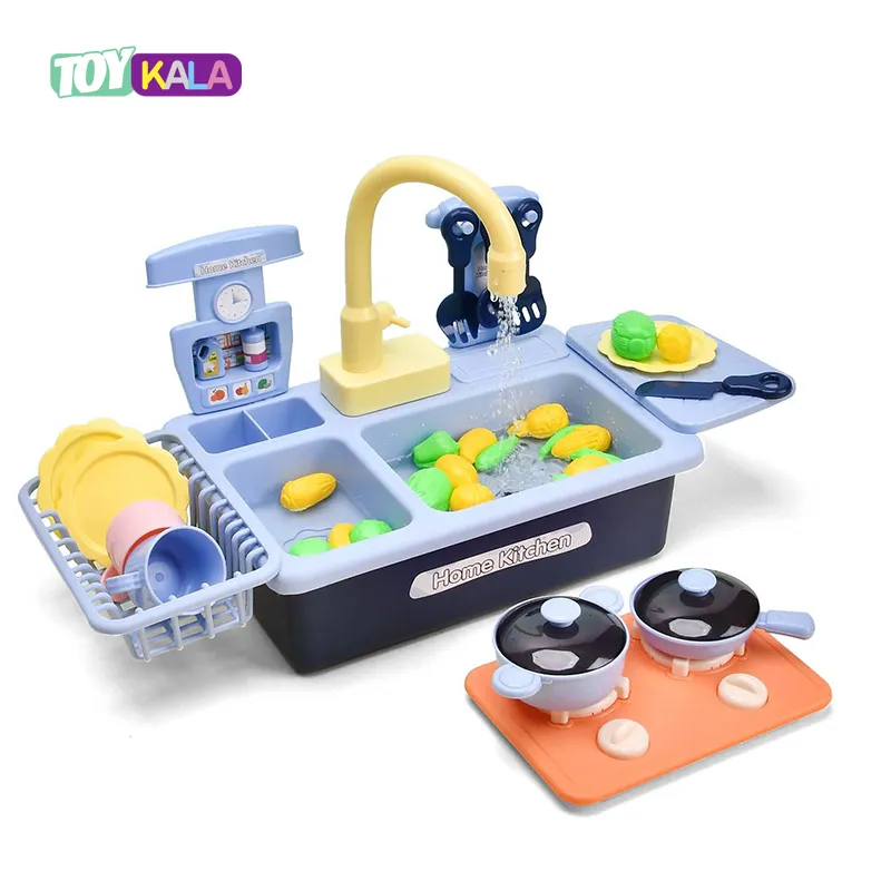 اسباب بازی سینک ظرفشویی آبی مدل Home Kitchen 1 اسباب بازی سینک ظرفشویی آبی مدل Home Kitchen