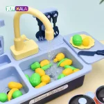 اسباب بازی سینک ظرفشویی آبی مدل Home Kitchen