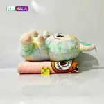 عروسک لبوبو آبرنگی پتودار با پتوی طرحدار 50 سانتیمتر