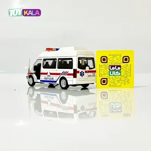 اسباب بازی ماشین آمبولانس موزیکال 12 سانتیمتر (کد 062)