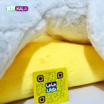 عروسک پتوبالشتی غاز با پتوی زرد 80 سانتیمتر