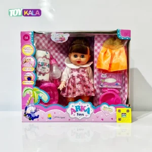ست عروسک نوزاد موزیکال با وسایل نوزادی ArkaToys کد 111 6 ست عروسک نوزاد موزیکال با وسایل نوزادی ArkaToys کد 111