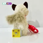 اسباب بازی گربه موزیکال کرمی مدل قلاده‌دار + سنسور نوازش