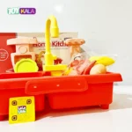 اسباب بازی سینک ظرفشویی قرمز کد2 مدل Home Kitchen