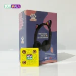 هدفون عروسکی بلوتوثی طرح گربه مشکی
