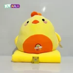 عروسک جوجه پتوبالشتی مدل رنگین کمان 45 سانتیمتر