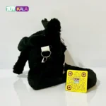 کیف عروسکی کرومی مشکی مدل دستی و دوشی 35 سانتیمتر