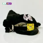 کیف عروسکی کرومی مشکی مدل دستی و دوشی 35 سانتیمتر