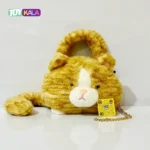 کیف عروسکی ‌بزرگ گربه نارنجی طرح پرزی 40 سانتیمتر