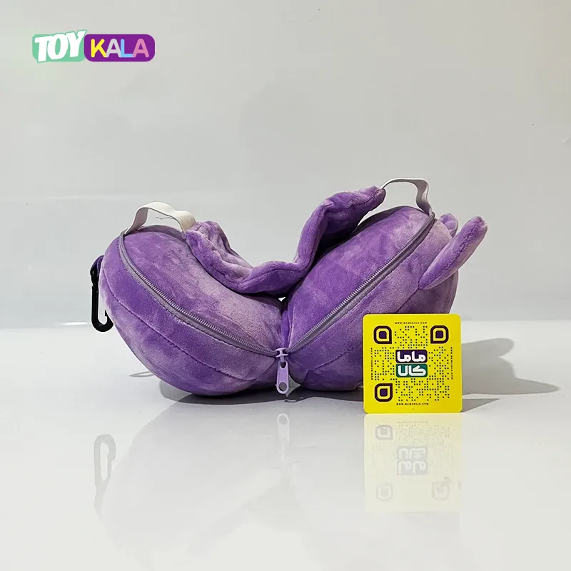 چشم بند عروسکی بالشتی طرح کرومی بنفش